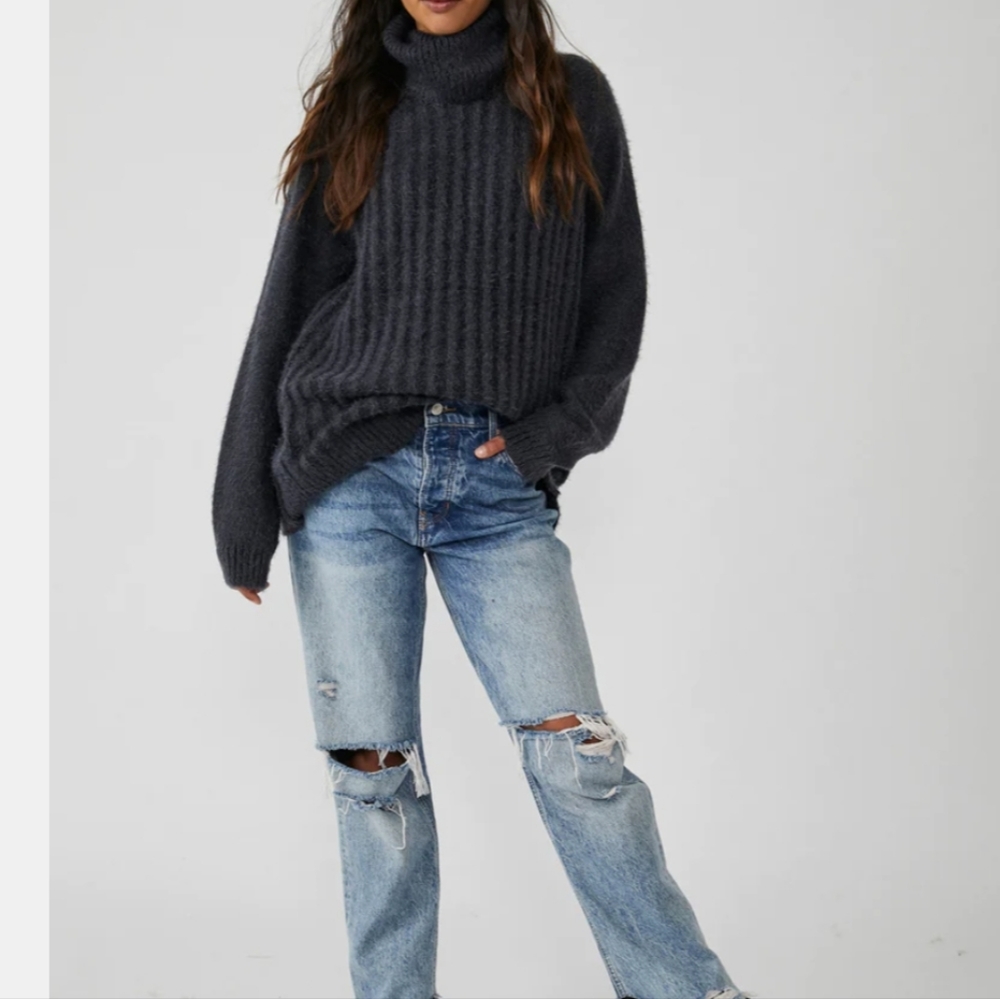 Free People Big City Turtleneck Sweater S NWT - Picture 10 of 15